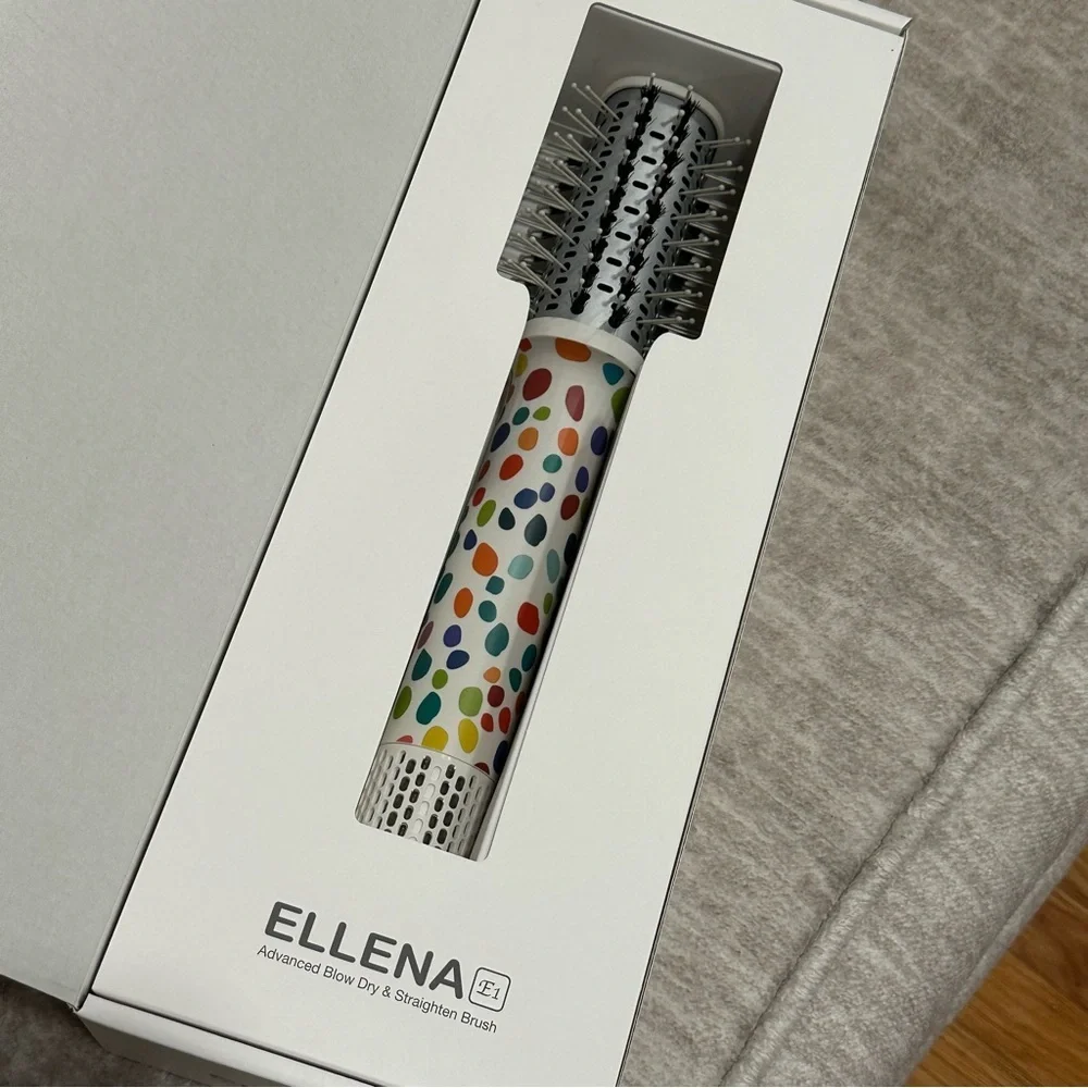 Polkadot Ellena E1 Blow Dryer+Straighten Hair Brush Dual Mode Hot Air Styler#VA1